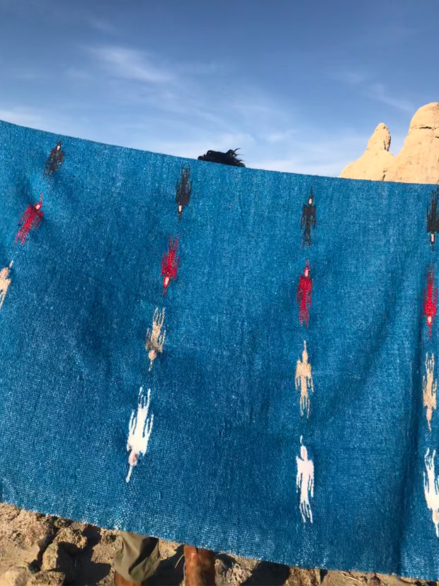 Thunderbird Blanket in Royal River (4' x 6.5')
